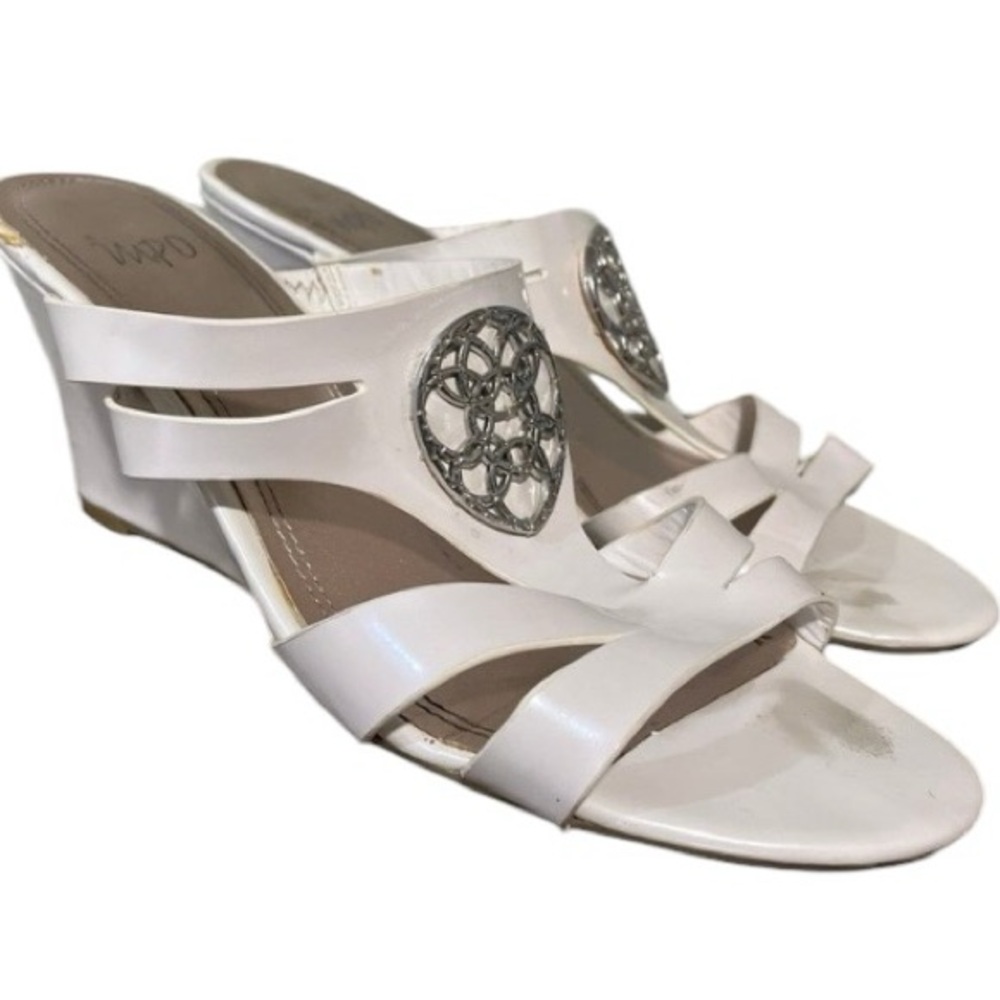 IMPO Wedge Sandals White Size 9